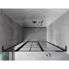 Mexen Mist L porte de douche pivotante gauche 160 cm, grille noire, noir - 8A4L-160-001-70-77-L