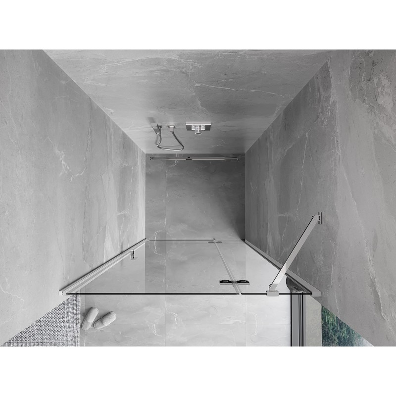 Mexen Mist-H porte de douche battante droite 75 cm, transparent, chrome - 8A5-075-000-01-00-P