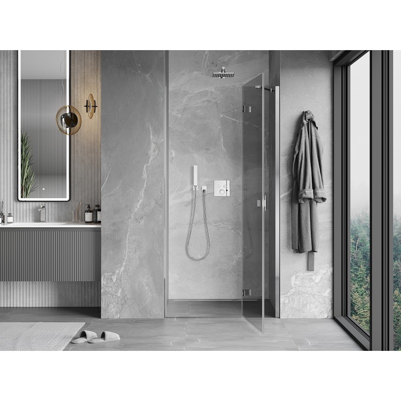 Mexen Mist-H porte de douche battante droite 75 cm, transparent, chrome - 8A5-075-000-01-00-P