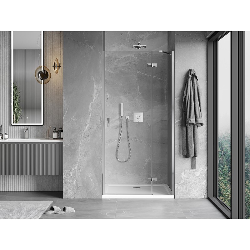Mexen Mist-H porte de douche pivotante droite 120 cm, transparent, chrome - 8A5-120-000-01-00-P