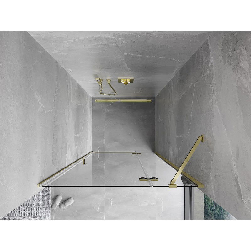 Mexen Mist-H porte de douche battante droite 80 cm, transparent, doré - 8A5-080-000-50-00-P