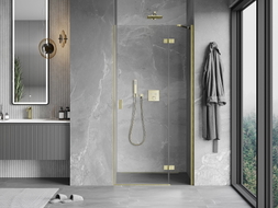 Mexen Mist-H porte de douche pivotante droite 115 cm, transparent, or brossé - 8A5-115-000-55-00-P
