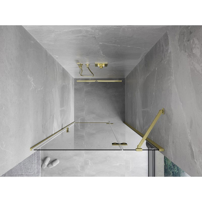Mexen Mist-H porte de douche pivotante droite 115 cm, transparent, or brossé - 8A5-115-000-55-00-P