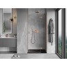 Mexen Mist-H porte de douche pivotante droite 90 cm, transparent, cuivre brossé - 8A5-090-000-65-00-P