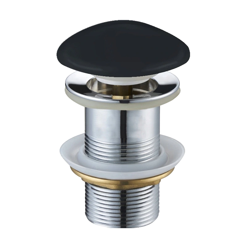 Mexen bouchon click-clack rond, céramique noire mate - 79910-85