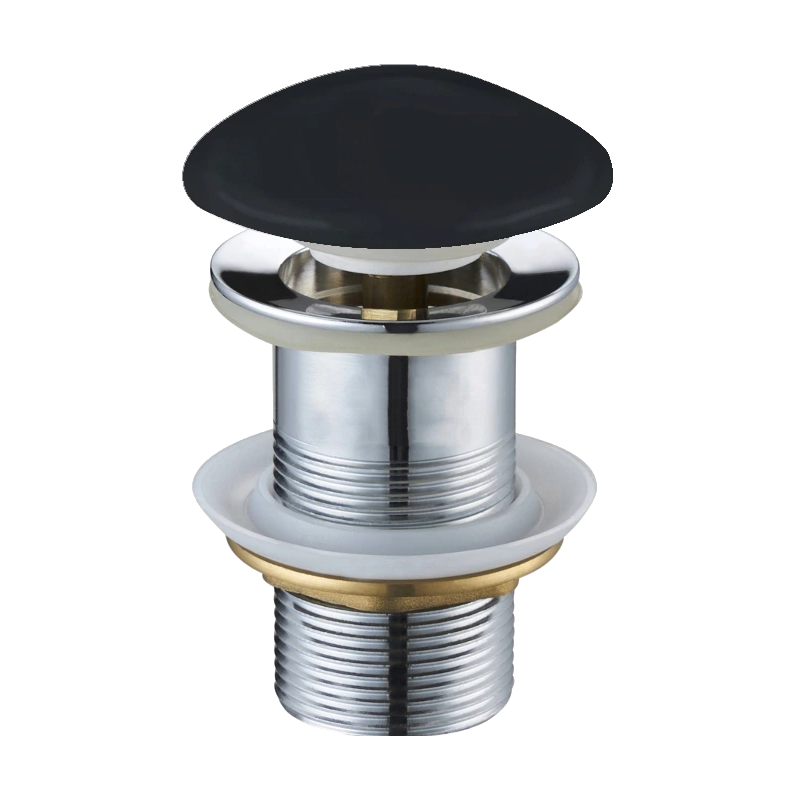 Mexen bouchon rond click-clack, Noire mate céramique - 79910-85
