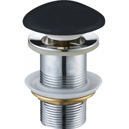 Mexen bouchon click-clack rond, céramique noire mate - 79910-85