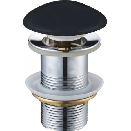 Mexen bouchon rond click-clack, Noire mate céramique - 79910-85