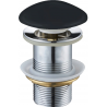 Mexen bouchon rond click-clack, Noire mate céramique - 79910-85