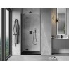 Mexen Mist-H porte de douche pivotante gauche 100 cm, transparent, noir - 8A5-100-000-70-00-L