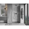 Mexen Mist-H porte de douche battante droite 115 cm, transparent, noir - 8A5-115-000-70-00-P