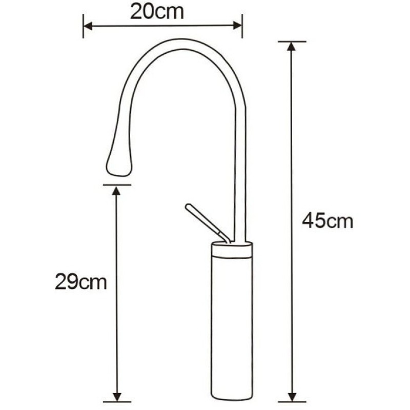 Mexen Dorado robinet de lavabo haut, doré - 747310-50