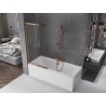Mexen Fox paroi de douche 2 volets coulissants 85 x 150 cm, transparent, cuivre brossé - 891-085-002-65-00