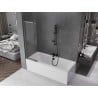 Mexen Fox paroi de baignoire à 2 volets coulissante 85 x 150 cm, transparent, gris anthracite brossé - 891-085-002-66-00