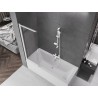 Mexen Fox paroi de douche à 2 panneaux coulissants 100 x 150 cm, transparent, blanc - 891-100-002-20-00
