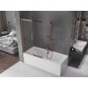 Mexen Fox paroi de douche à 2 volets coulissante 100 x 150 cm, transparent, cuivre brossé - 891-100-002-65-00
