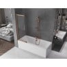 Mexen Fox paroi de douche à 2 volets coulissante 100 x 150 cm, transparent, cuivre brossé - 891-100-002-65-00