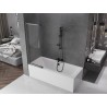 Mexen Fox paroi de douche à double panneaux coulissants 100 x 150 cm, transparent, gris canon brossé - 891-100-002-66-00