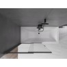 Mexen Fox paroi de douche à double panneaux coulissants 100 x 150 cm, transparent, gris canon brossé - 891-100-002-66-00