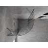 Mexen Mist cabine de douche semi-circulaire pivotante 80 x 80 cm, transparent, chrome - 8A33-080-080-01-00