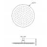 Mexen Slim pomme de douche 25 cm, or - 79225-50
