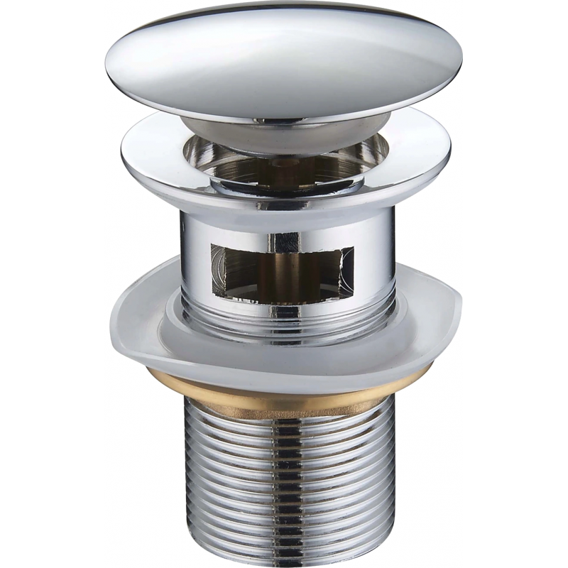 Mexen bouchon rond clic-clack avec trop-plein, Chrome - 79920-00
