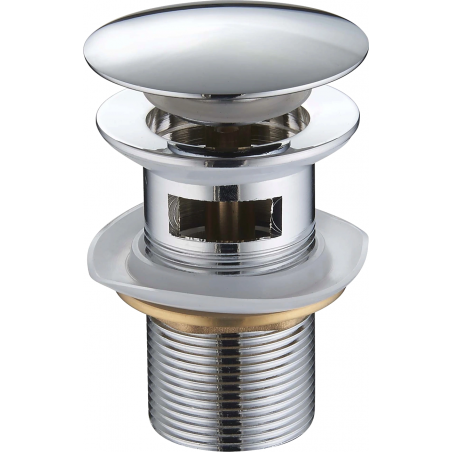 Mexen bouchon rond clic-clack avec trop-plein, Chrome - 79920-00