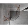 Mexen Mist cabine de douche semi-circulaire pivotante 100 x 100 cm, transparent, cuivre brossé - 8A33-100-100-65-00