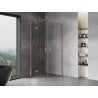 Mexen Mist cabine de douche semi-circulaire pivotante 100 x 100 cm, transparent, cuivre brossé - 8A33-100-100-65-00