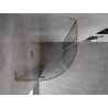 Mexen Mist L cabine de douche semi-circulaire pivotante 90 x 90 cm, transparent, dorée - 8A33L-090-090-50-00