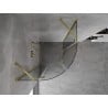 Mexen Mist cabine de douche semi-circulaire pivotante 90 x 90 cm, transparent, or brossé - 8A33-090-090-55-00