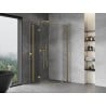 Mexen Mist cabine de douche semi-circulaire pivotante 90 x 90 cm, transparent, or brossé - 8A33-090-090-55-00