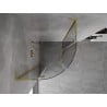 Mexen Mist L cabine de douche semi-circulaire pivotante 100 x 100 cm, transparent, or brossé - 8A33L-100-100-55-00