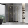 Mexen Mist L cabine de douche semi-circulaire pivotante 100 x 100 cm, transparent, or brossé - 8A33L-100-100-55-00