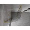 Mexen Mist L cabine de douche semi-circulaire pivotante 90 x 90 cm, transparent, or brossé - 8A33L-090-090-55-00