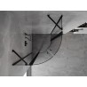 Mexen Mist cabine de douche semi-circulaire pivotante 100 x 100 cm, transparent, noire - 8A32-100-100-70-00