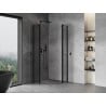 Mexen Mist cabine de douche semi-circulaire pivotante 100 x 100 cm, transparent, noire - 8A32-100-100-70-00