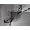 Mexen Mist L cabine de douche semi-circulaire pivotante 80 x 80 cm, transparent, noir - 8A32L-080-080-70-00