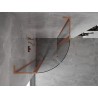 Mexen Mist L cabine de douche semi-circulaire pivotante 80 x 80 cm, transparent, cuivre brossé - 8A32L-080-080-65-00