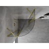 Mexen Mist cabine de douche semi-circulaire pivotante 100 x 100 cm, transparent, or brossé - 8A32-100-100-55-00
