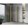 Mexen Mist cabine de douche semi-circulaire pivotante 100 x 100 cm, transparent, or brossé - 8A32-100-100-55-00