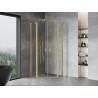 Mexen Mist cabine de douche semi-circulaire pivotante 100 x 100 cm, transparent, or brossé - 8A32-100-100-55-00