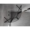 Mexen Mist cabine de douche semi-circulaire pivotante 100 x 100 cm, cadre noir, noir - 8A32-100-100-70-70