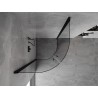 Mexen Mist cabine de douche semi-circulaire pivotante 90 x 90 cm, transparent, noir - 8A31-090-090-70-00