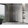 Mexen Mist cabine de douche semi-circulaire pivotante 90 x 90 cm, transparent, or - 8A31-090-090-50-00