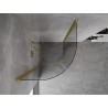 Mexen Mist cabine de douche semi-circulaire pivotante 80 x 80 cm, transparent, or brossé - 8A31-080-080-55-00