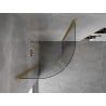 Mexen Mist cabine de douche semi-circulaire pivotante 70 x 70 cm, transparent, or brossé - 8A31-070-070-55-00