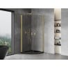 Mexen Mist cabine de douche semi-circulaire pivotante 70 x 70 cm, transparent, or brossé - 8A31-070-070-55-00