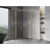 Mexen Mist cabine de douche semi-circulaire pivotante 80 x 80 cm, transparent, or brossé - 8A31-080-080-55-00