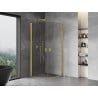 Mexen Mist cabine de douche semi-circulaire pivotante 70 x 70 cm, transparent, or brossé - 8A31-070-070-55-00